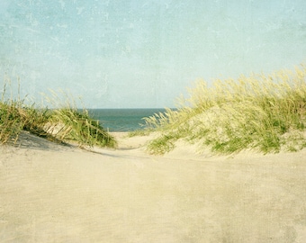 Sand Dunes, Sea Oats, Outer Banks, Beach Photography, Coastal Decor, Ocean Wall Art