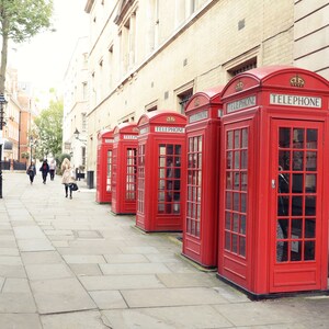 London Red Phone Booth Photography Print, Black and White or Color, Europe, Travel Decor Wall Art, London Gift Color