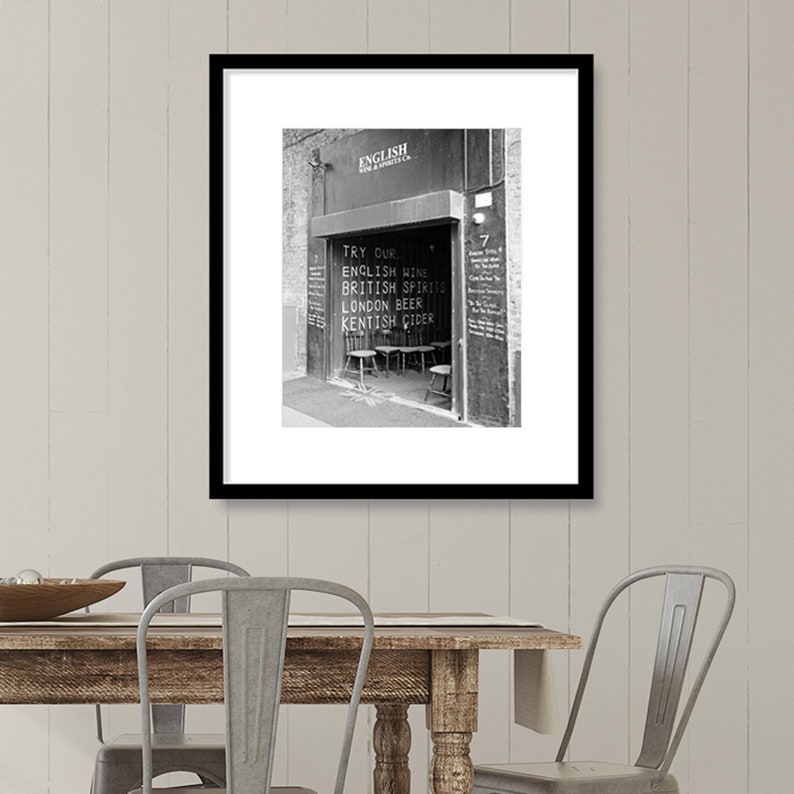 Kitchen Decor Wall Art Black and White Photography Borough | Etsy