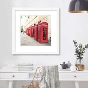 London Red Phone Booth Photography Print, Black and White or Color, Europe, Travel Decor Wall Art, London Gift image 3