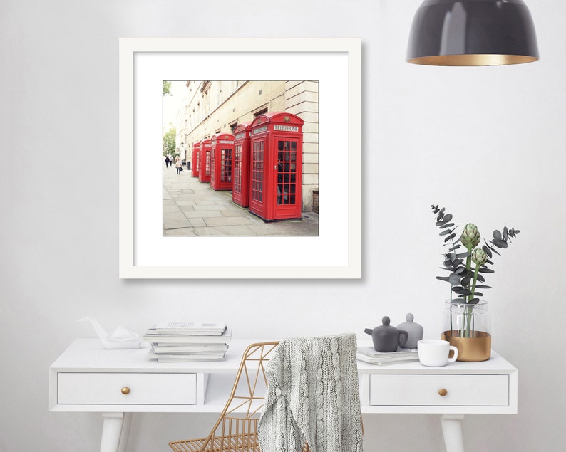 London Red Phone Booth Photography Print, Black and White or Color, Europe, Travel Decor Wall Art, London Gift image 3