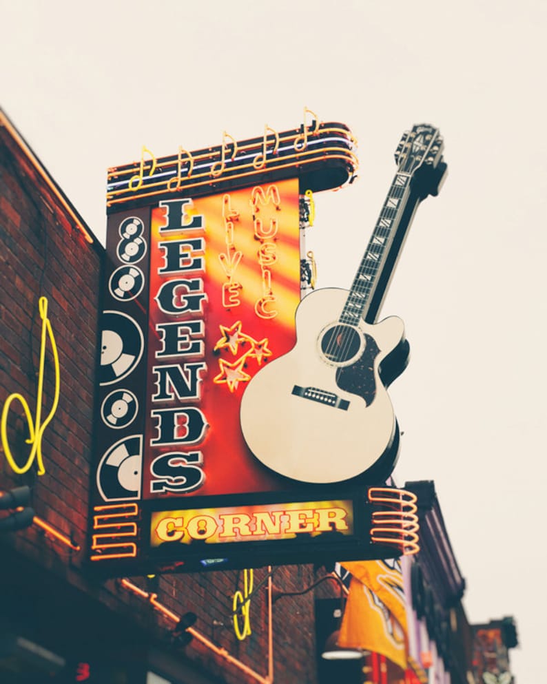 Nashville Art Set of 3 Prints Country Music Decor Wall Art Etsy