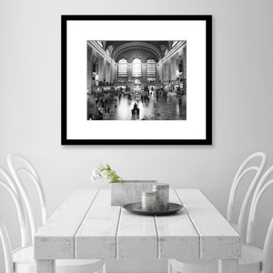 New York Print, Grand Central Station, Black and White Photography, NYC, Wall Art, New York City Art image 5