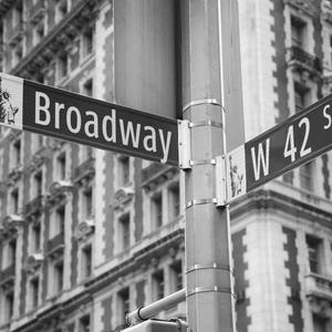 Broadway, New York Wall Art, Theater Lovers Gift, Black and White Photography, NYC, 42nd Street, New York Print, Dorm Decor, Musical Theater