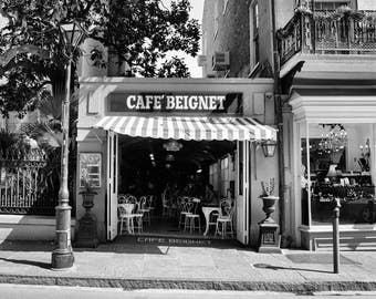 Cafe Beignet New Orleans Photography Print, French Quarter, NOLA, Travel Decor, New Orleans Wall Art Decor