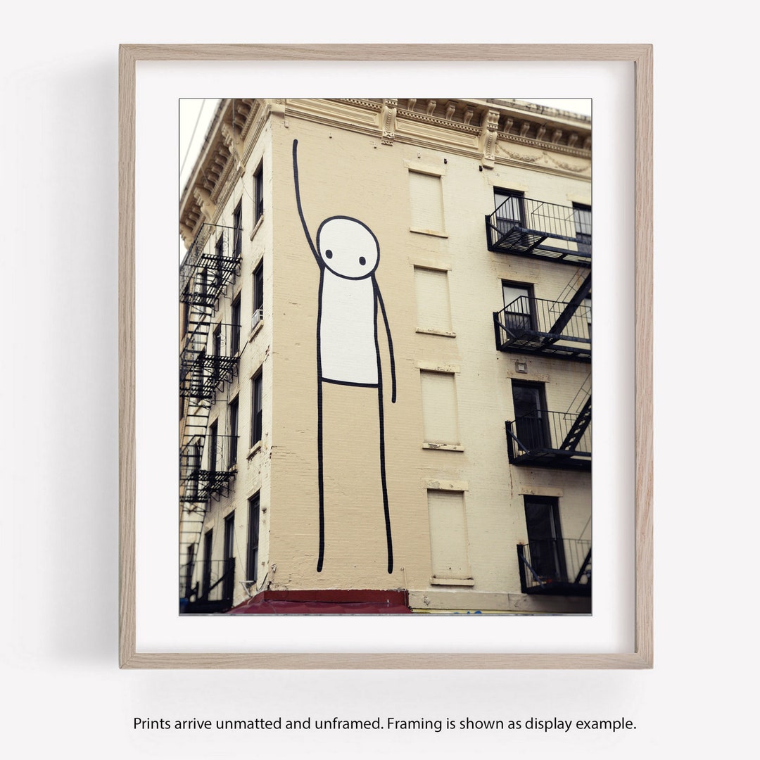 Stik Street Art, New York City Graffiti, Black and White or Color