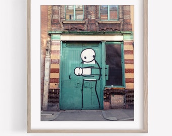 STIK Street Art, Graffiti Wall Art, London Photography, Urban Decor