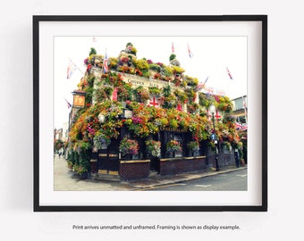 London Pub Print, Churchill Arms, Londons most Floral Pub, Photography Wall Art Print