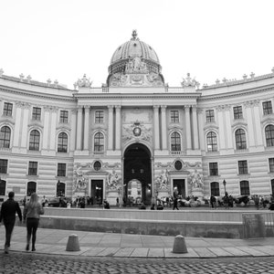 Vienna Austria Print, Hofburg Palace, Travel Decor, Black and White Photography, Vienna Austria Wall Art, Europe Architecture