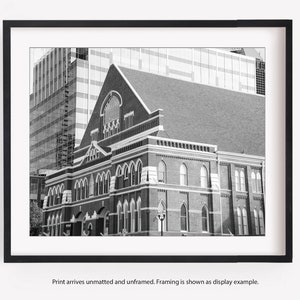 Ryman Auditorium, Grand Ole Opry, Nashville Print, Nashville Wall Art, Country Music, Nashville TN, Color, or, Black and White Photography