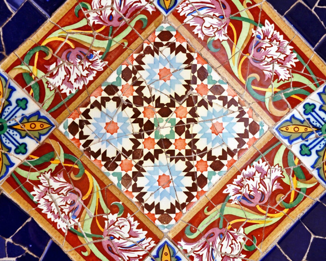 Spanish Tile Wall Art Kitchen Decor Set of 3 Prints Etsy