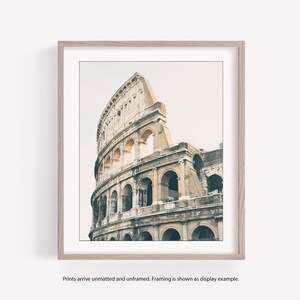 Colosseum Rome Italy, Europe Wall Art Print, Travel Decor, Photography, Black and White, or Color Print