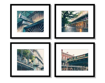 New Orleans Art, New Orleans Print Set, French Quarter, Travel Decor, Photography, Set of 4 Prints, New Orleans Wall Art, NOLA, Louisiana