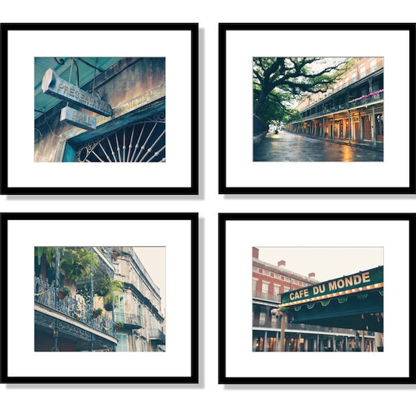 New Orleans Art, New Orleans Print Set, French Quarter, Travel Decor, Photography, Set of 4 Prints, New Orleans Wall Art, NOLA, Louisiana