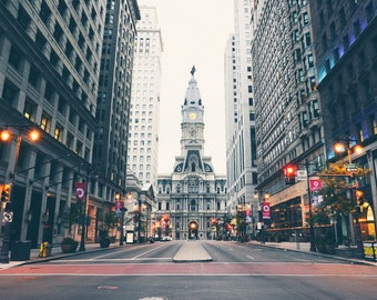 Philadelphia Print, City Hall, Black and White Photography, Philly Wall Art