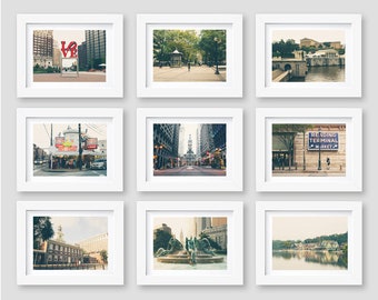 Philadelphia Wall Art Print Set, Black and White Photography, Philadelphia Gallery Wall, Philly, Philadelphia Gift