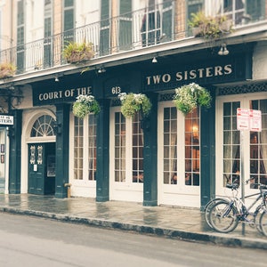 Court of Two Sisters, New Orleans Photography Wall Art, French Quarter NOLA Restaurant, Black and White or Color Print