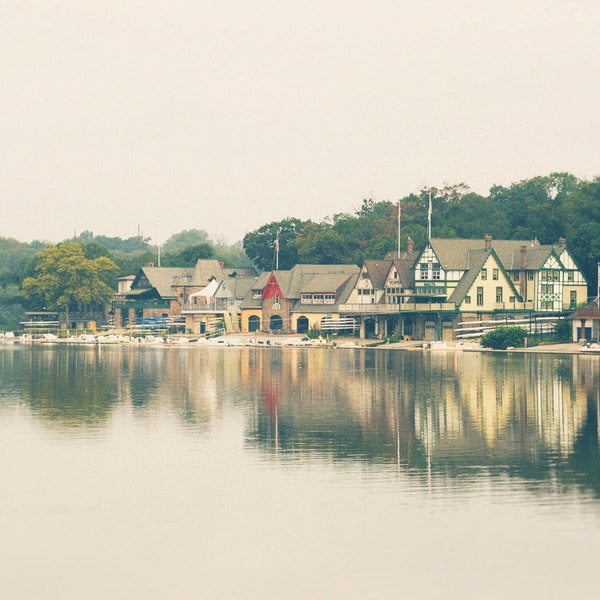 Boathouse Row, Philadelphia Print, Philly, Black and White Photography, Wall Art