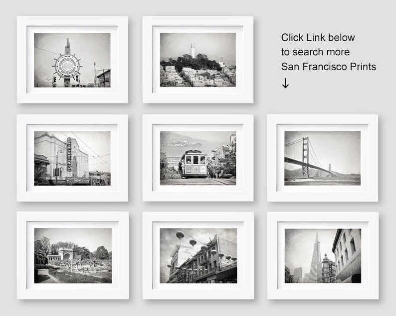 San Francisco Photography, Black and White, Cable Car Print, California Photo, Fine Art Print, Vertical Print, Wall Art, Home Decor image 4