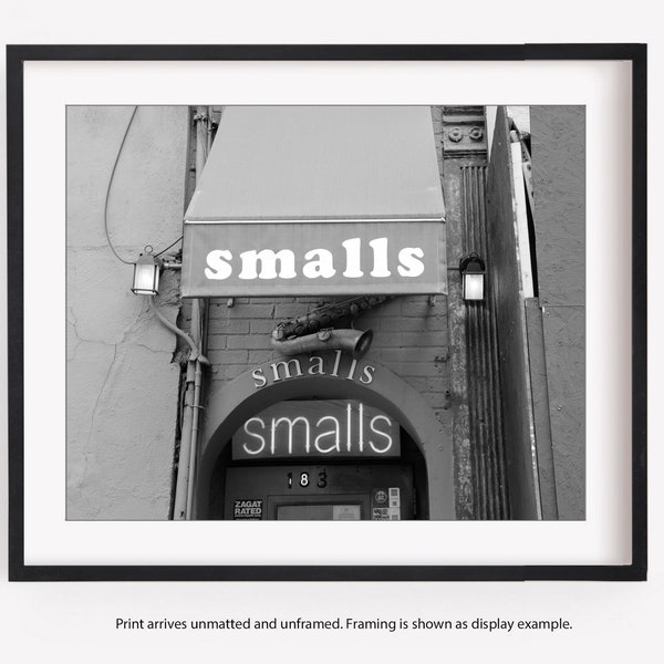 Smalls Jazz Club, New York City, Wall Art, Black and White Photography, NYC Print, Greenwich Village, New York Gift