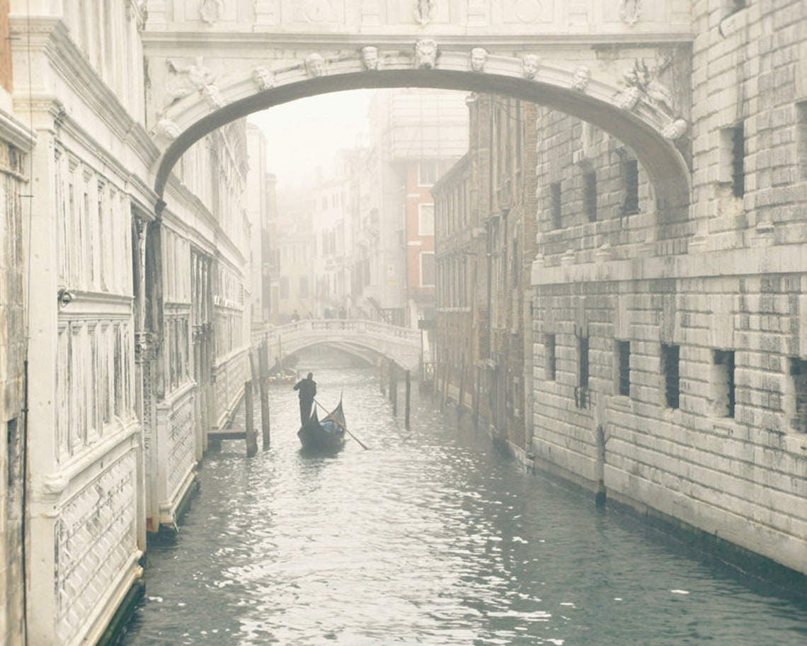 Venice Wall Art Set of 4 Prints Black and White Photography Etsy