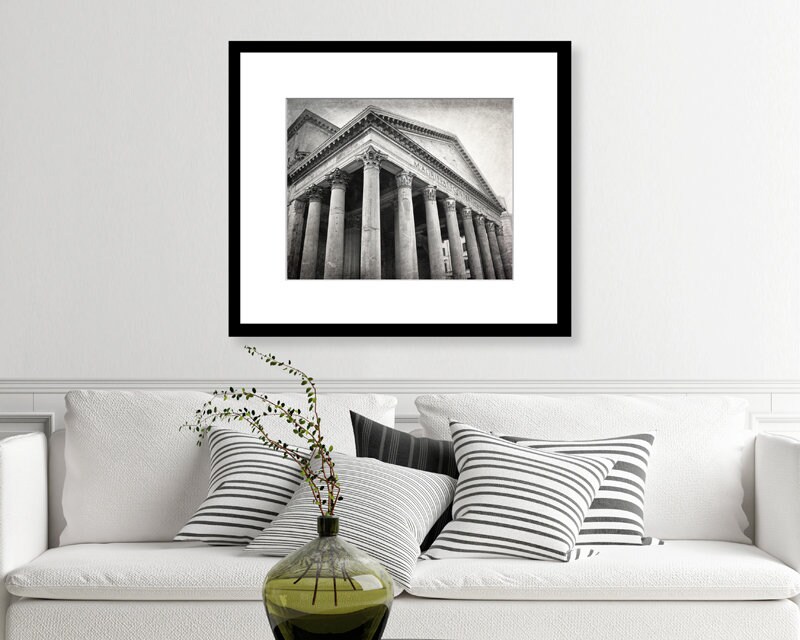 Rome Photography Rome Italy Pantheon Rome Print Black and - Etsy