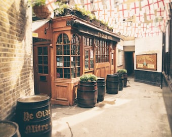 London Print, Ye Olde Mitre, London Pub, London Photography, Office Decor, English Pub, Fine Art Print, Travel Photo, England, Wall Art