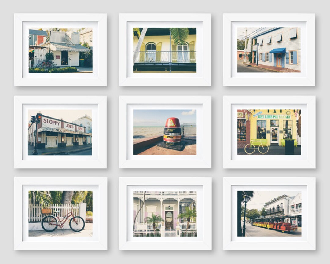 Key West Art, Florida Wall Art, Florida Print Set, Beach Decor, Florida