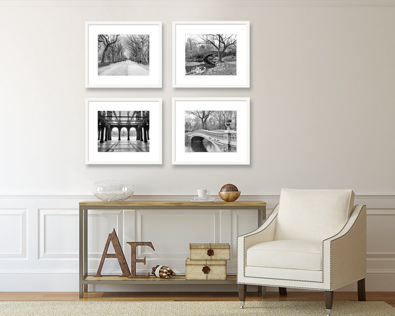Central Park New York Wall Art Black and White Photography Etsy