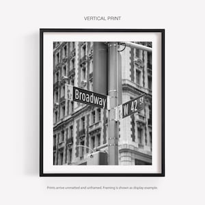 Broadway, New York Wall Art, Theater Lovers Gift, Black and White ...