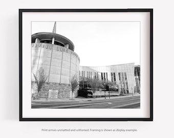 Nashville Country Music Hall of Fame, Black and White Photography, Nashville Wall Art Print