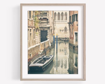 Venice Italy Canal, Travel Decor, Europe Print, Vertical Wall Art, Black and White, or Color Print