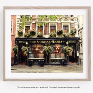 Sherlock Holmes, London Pub, London Wall Art, British Pub Decor