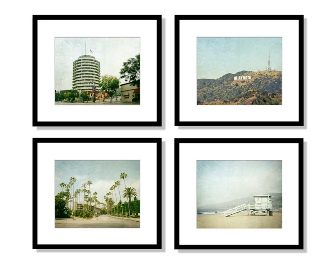 Los Angeles Prints, Black and White Photography, Hollywood, Malibu