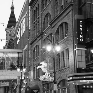 Detroit Greektown, Detroit Print, Black and White Photography, Detroit Wall Art, Home Decor, Detroit Gift