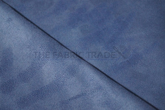 Navy Blue Faux Suede Microfiber Upholstery Curtain Car