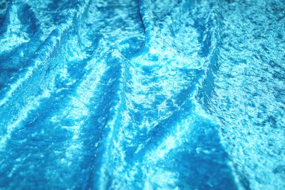 Crushed Velvet Velour Fabric Stretch Jersey Light Silver Black Purple Blue Green