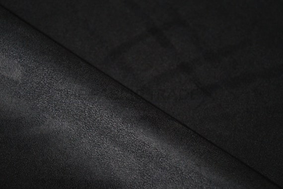 Black Premium Faux Suede Microfiber Upholstery Curtain Car Interior Headline Fabric