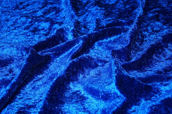 1 full metre Royal Blue crushed velvet//velour fabric