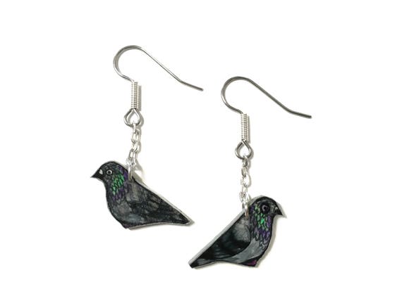 pigeon earrings