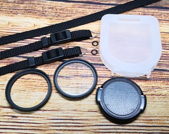 Olympus Trip 35 Accessory Set: UV Filter, Lens Cap & Neck Strap