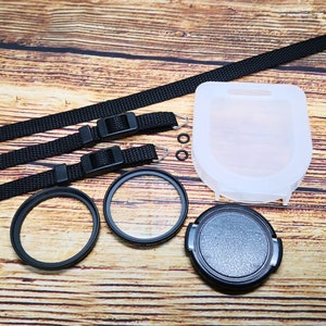 Olympus Trip 35 Accessory Set - Step Up Ring, Lens Cap, UV Filter and Neck Strap - 35ED 35RC 35EC 35ECR 35EC2 - Pen Pen EE EES EE2 EE3 EES2