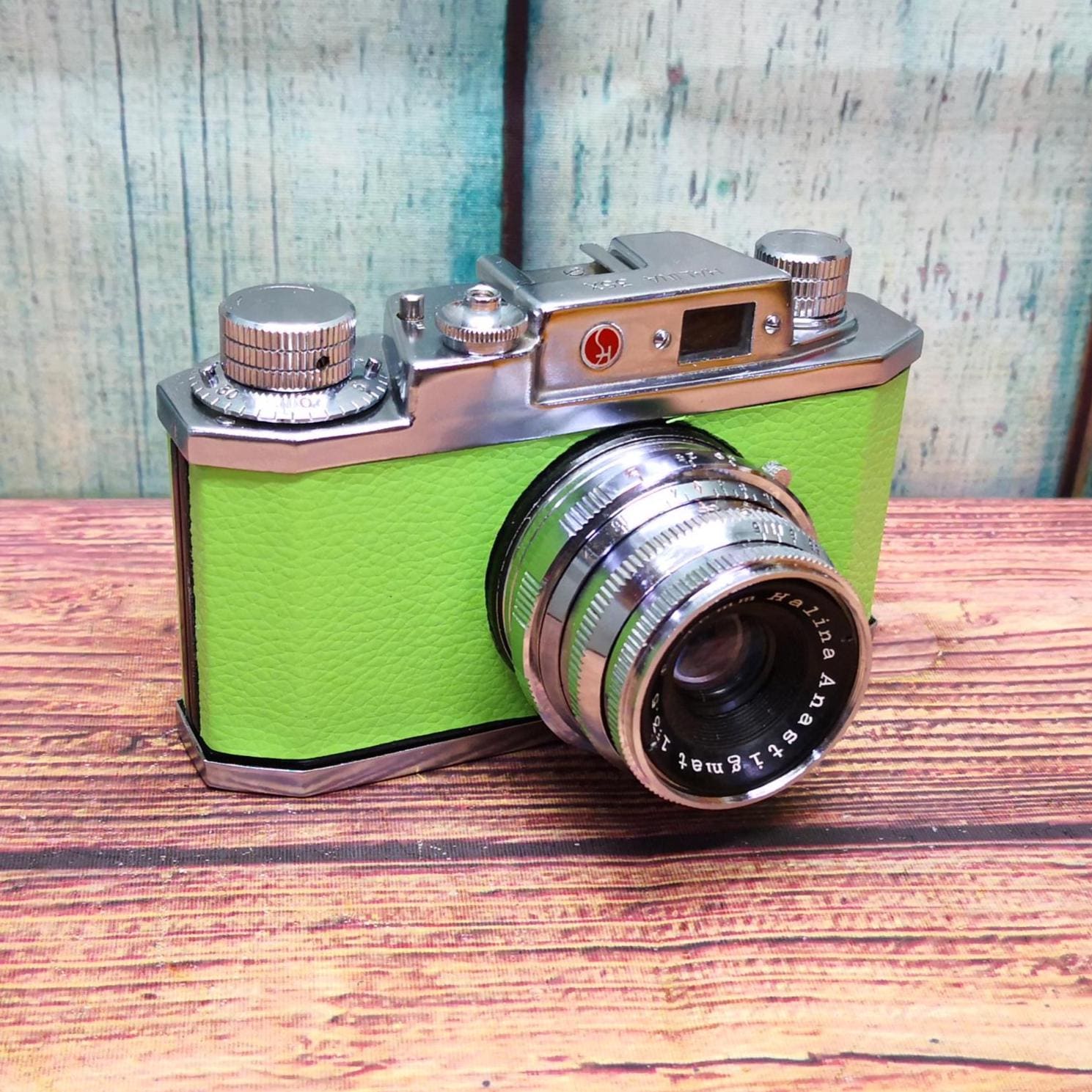 Serviced 1950s Halina 35X 35mm Film Camera in Green - 45mm F3.5
