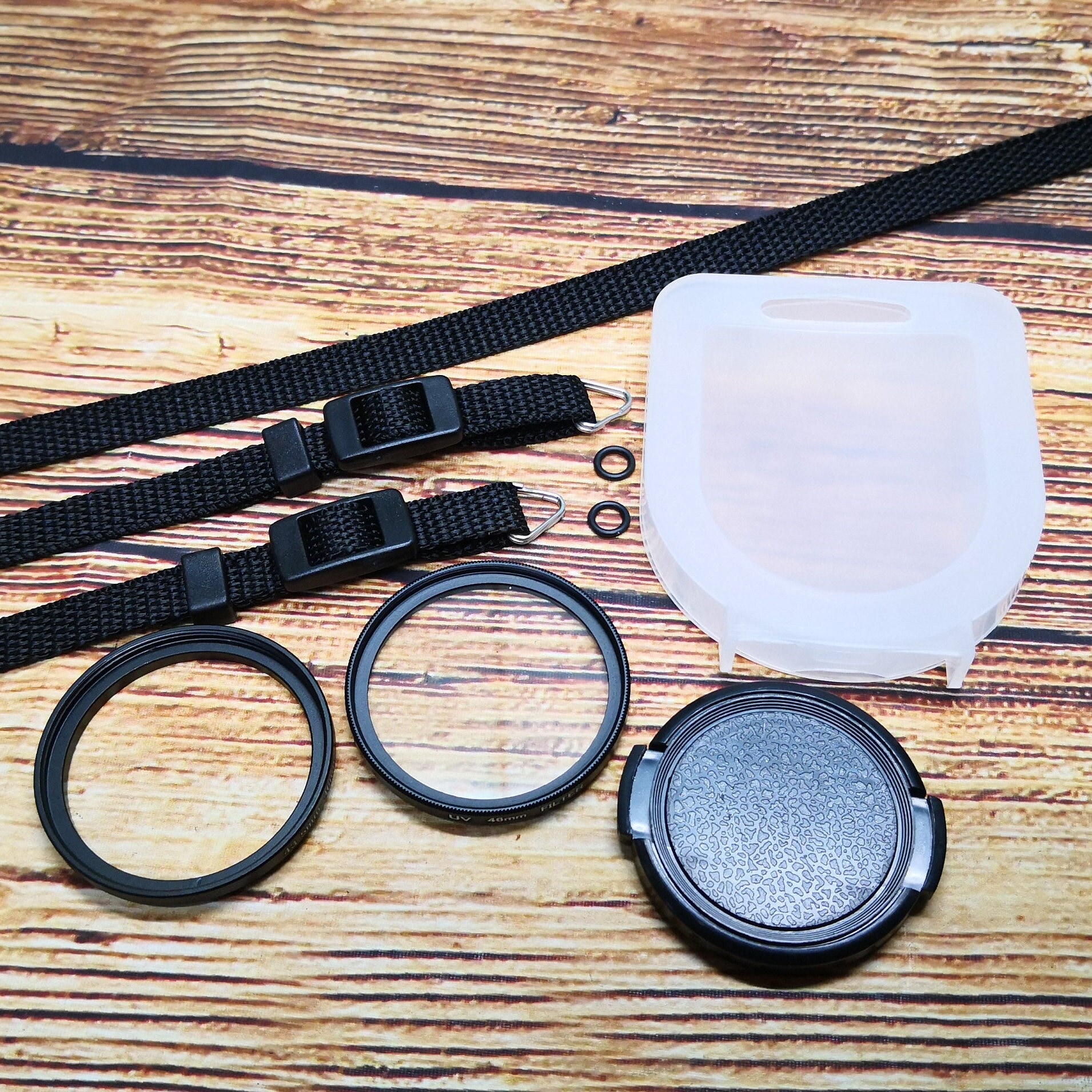 Olympus Trip 35 Accessory Set - Step Up Ring, Lens Cap, UV Filter and Neck Strap - 35ED 35RC 35EC 35ECR 35EC2 - Pen Pen EE EES EE2 EE3 EES2