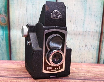 Serviced 1950s Art Deco Ensign Ful-Vue Super Shoot From the Hip 620 Roll Film TLR Camera - Medium Format