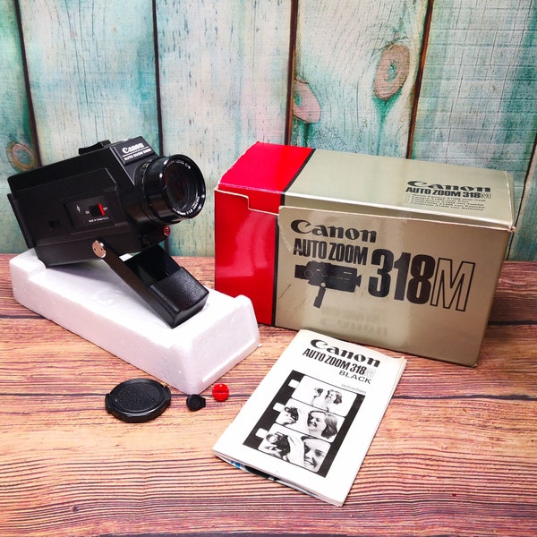 Serviced Canon Auto Zoom 318M Super 8 Movie Cine Camera - Boxed with Instruction Manual