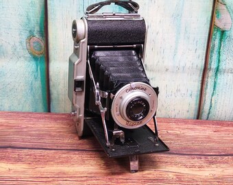 Serviced 1950s Coronet Rapide Roll Film Medium Format Folding Bellows Camera