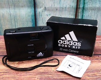 1990s Adidas 35mm Point and Shoot Film Camera 28mm Wide Angle Lens