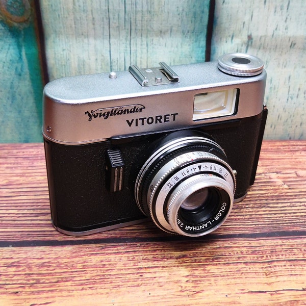 Serviced 1960s Voigtlander Vitoret 35mm Film Camera - Lanthar 50mm f2.8 Lens