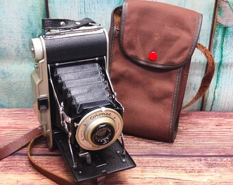 Serviced 1950s Coronet Rapide Roll Film Medium Format Folding Bellows Camera